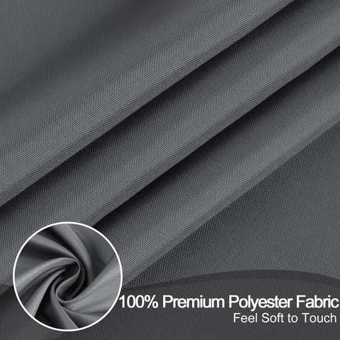 AooHome Fabric Shower Curtain 48 Width x 72 Height Inch, Solid Color Bath Curtain with Hooks for Hotel, Water Repellent, Dark Grey...