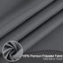 AooHome Fabric Shower Curtain 48 Width x 72 Height Inch, Solid Color Bath Curtain with Hooks for Hotel, Water Repellent, Dark Grey...