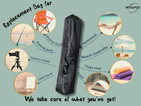 43"x9"x9" (Black, L) Replacement Bag for Folding Camping Chair, Portable Camp Chair, Hammock, Yoga Mat, Umbrella, Tents, Tripods, Fishing Poles - ...