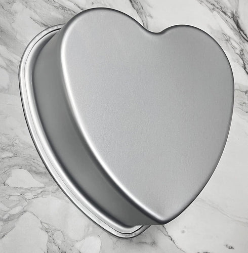 Heart-shaped cake pan, heart-shaped cake tin, aluminum, 3-inch deep, 8-inch heart-shaped, for weddings, parties, family and other occasions cake (...