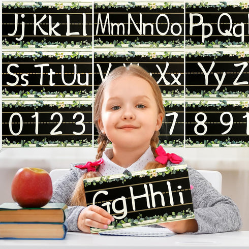 12Pcs Alphabet Bulletin Board Strips Set, Alphabet Line ABC Alphabet Banner Number Line Border Posters for Preschool Kindergarten Classroom Playro...