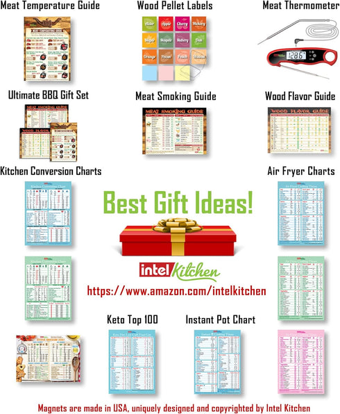 Must-Have Best Meat Smoking Guide The Only Magnet has 47 Meats Smoking Time & Target Temperature Compatible for Traeger and Other BBQ Grill Smoker...
