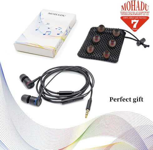 Earphones Wired Earbuds with Microphone Wired in-Ear Headphones Magnetic Noise Canceling 3.5mm Earbuds for Xiaomi,Huawei,Samsung,LG etc Wired Earp...