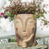Head Planters for Indoor Plants, Face Flower Pot Head Planter Succulent Planters Unique Face Planter with Drainage Hole - Rustic Thinking Girl Clo...