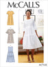 McCall's Patterns McCall's Women's Knee Length Pleated Dress, Sizes 6-14 Sewing Pattern, White...