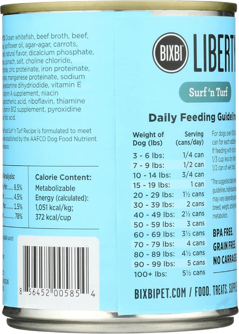 BIXBI Surf 'n Turf Wet Dog Food, 12.5 OZ...