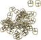uxcell Metal Rectangle Single Prong Pin Shoe Center Buckle 50PCS Bronze Tone...