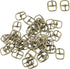uxcell Metal Rectangle Single Prong Pin Shoe Center Buckle 50PCS Bronze Tone...
