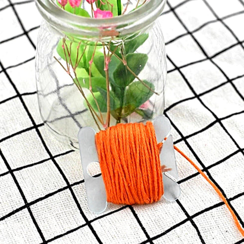 BronaGrand 100 Pieces Plastic Floss Bobbins Embroidery Thread Cards Cross Stitch Bobbin Thread Organizer...