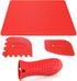 Silicone Cast Iron Potholder Set - Hot Handle Holder with 2 x Pan Scrapers & Silicone Hot Pad...