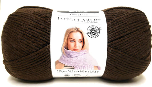 Loops & Threads Impeccable Yarn 4.5 oz. One Ball - Chocolate Brown......