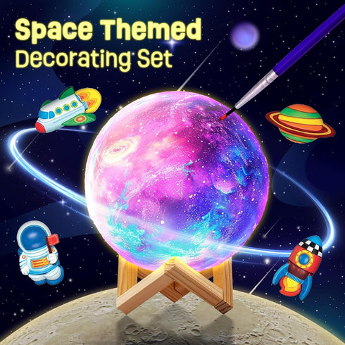 Paint Your Own Moon Lamp Kit, Cool Gifts DIY 3D Space Moon Night Light, Art Supplies Arts & Crafts Kit, Arts and Crafts for Kids Ages 8-12, Toys G...