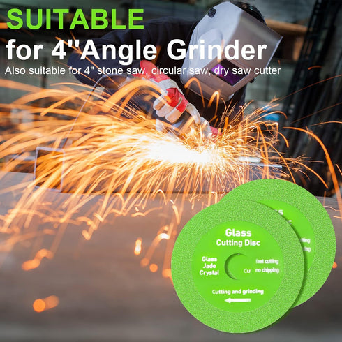 Glass Cutting Disc Pack of 5, Ultra-Thin Diamond Cutting Disc Saw Blade Suitable for 4 Inch Angle Grinder, Diamond Cut Off Wheels for Glass Cerami...