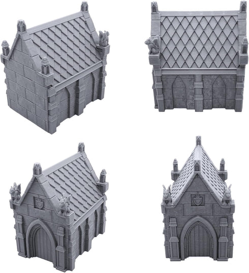 EnderToys Mausoleum Graveyard Scene, Terrain Scenery for Tabletop 28mm Miniatures Wargame, 3D Printed and Paintable...