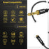 1/4 Headphone Adapter, 6.35mm Male to 3.5mm Female Audio Jack Adapter, Lossless Stereo Headphone Jack Adapter for Mixer Guitar Piano Amplifier Spe...