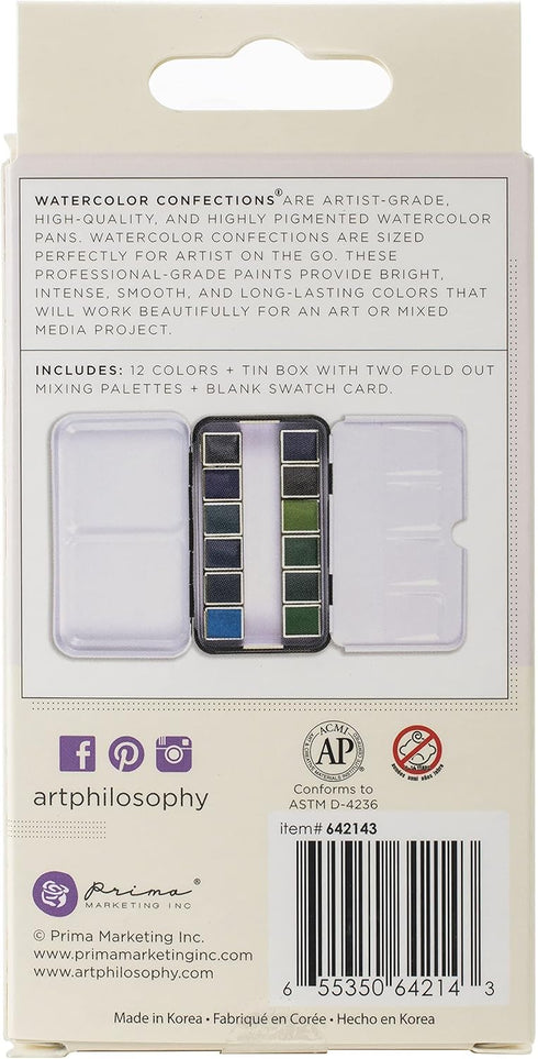 Prima Marketing Prima Confections Watercolor Pans 12/Pkg-Currents...