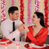 Janinka 6 Pcs Valentine's Day Tinsel Garland Total 39ft Red and White Heart Metallic Garland Decor Valentines Heart Twist Tinsel for Mantle Weddin...