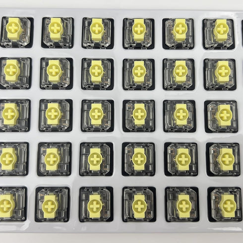 Gateron KS-33 Low Profile Banana Keyboard Switches,Tactile RGB LED 3-Pin 65gf Factory Pre-lubed for MX Mechanical Keyboard (Banana 36Pcs)...
