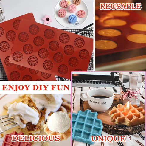 2 Pieces 18-Cavity Silicone Break Apart Chocolate Moulds,Silicone Square Mold,Non-Stick Candy Chocolate Bar Mold,Reusable Candy Protein Silicone C...