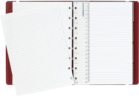 Filofax Contemporary Collection, Refillable Notebook, A5 Size, 112 Ruled, Repositionable Pages, 56 Sheets, Burgundy (B115121U)...