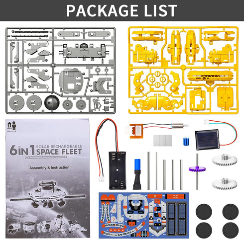 Lucky Doug STEM Projects for Kids Ages 8-12 12-16?6-in-1 Building Science STEM Kits for Boys Kids, Solar Robot Kit Space Toys Birthday Gifts for 8...