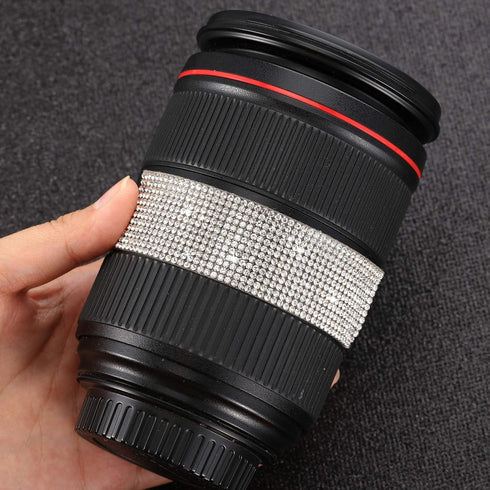 Self Adhesive Rhinestone Strips Diamond Bling Crystal Ribbon Sticker Wrap for Craft Jewel Tape Roll with 2 mm Rhinestones for DIY Car Phone Christ...