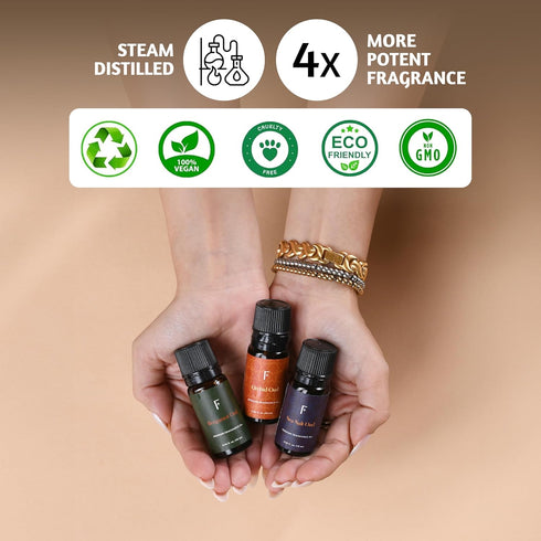 Folkulture Essential Oils for Diffuser for Home, Set of 6 Essential Oils Set, Essential Oils for Candle Making, Summer Essential Oils for Soap Mak...