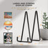8 Inch Large Plate Stands for Display - Metal Square Wire Plate Holder Display Stand + Picture Stand for Book, Platter, Plaque, Photo Easel (2 Pac...