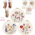 Harimau 3 Pack Embroidery Kit for Beginners , Floral Plant Pattern,Cross Stitch Kits Set , Including Stamped Embroidery Cloth with 3 Embroidery Ho...