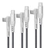 Fasgear 100W USB C to USB C Cable - 3 Pack 3ft&6ft&10ft USB 2.0 Type C to Type C PD Cable 5A Fast Charging Right Angle Compatible with Mac-Book Pr...