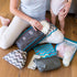 J.L. Childress 5-in-1 Diaper Bag Organizer for Diaper Bag, Purse or Travel Bag, 5 Piece Set, Grey/Chevron...