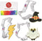 Witchcraft and Wizardry Cookie Cutters 3-Pc. Set Made in the USA by Ann Clark, Witch's Hat, Cute Owl, Lightning Bolt...