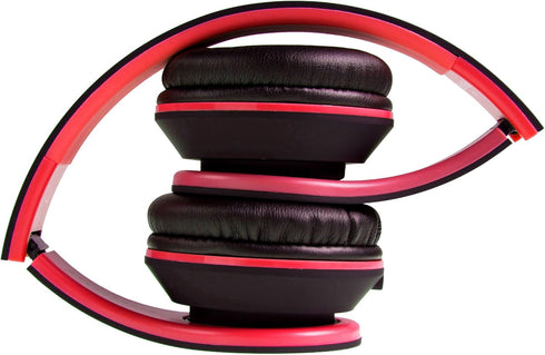 Kids Headphones for Boys Girls Adults with Microphone Volume Control Removable Audio Cable Black/Red...