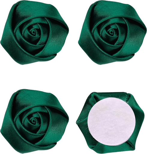 Applique YAKA 20pcs Handmade Stereo Fabric Rose Flowers for DIY Headdress Flowers Headbands Clips,Rose Wedding Decor Hair Bow Craft Sewing Accesso...