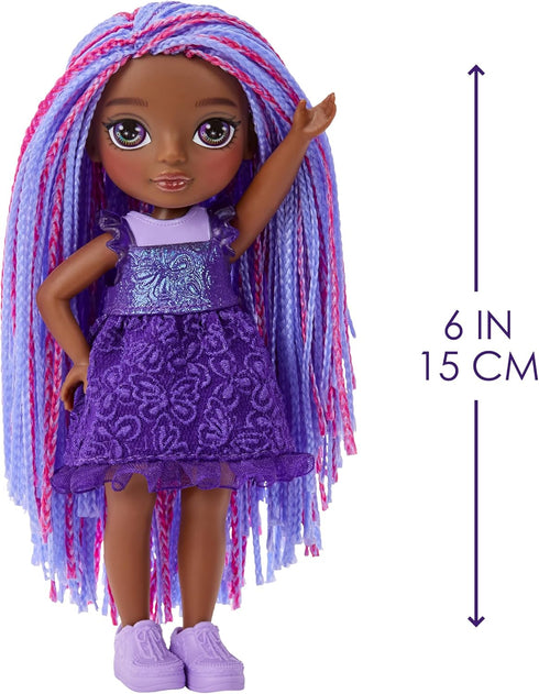 Rainbow High Littles – Indigo Bailey, Purple 5.5" Posable Small Doll with Purse, Magical Pet Fox, Girls Toy Gift, Kids Ages 4-12 Years...