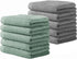 Yoofoss Luxury Washcloths Towel Set 10 Pack Baby Wash Cloth for Bathroom-Hotel-Spa-Kitchen Multi-Purpose Fingertip Towels and Face Cloths 10''x10'...
