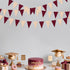 Burgundy Party Decorations Maroon Champagne Gold Triangle Banner Flag Bunting Pennant for Birthday Engagement Wedding Bridal Shower Baby Shower An...