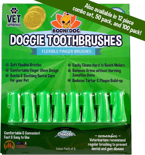 Bodhi Dog Finger Toothbrush for Dogs & Cats | Puppy Toothbrush with Soft & Flexible Silicone Bristles for Pet Dental Care | Easy Teeth Cleaning Do...