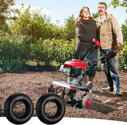 4.10/3.50-4" Inner Tube Tire with TR-87 Bent Valve Stem Replacement Lawn Mower Tire Tubes Wheelbarrow Tires for Tractor Garden Carts Hand Trucks M...