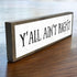 Wood & Metal Southern Sign – Weatherproof Indoor Outdoor Wall Decor – Rustic Charm with "Y’all Ain’t Right" – Gift-Wrapped & Ready to Give...
