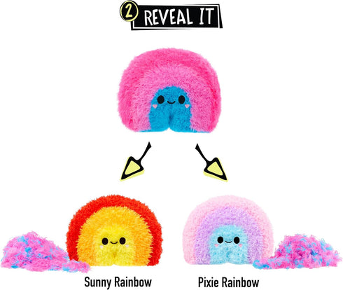 Fluffie Stuffiez Rainbow Small Collectible Feature Plush - Surprise Reveal Unboxing with Huggable ASMR Fidget DIY Fur Pulling, Ultra Soft Fluff...