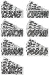 Hardline Products Series 400 Factory Matched 3-Inch Boat & PWC Registration Number Kit, Silver/Black - SIBKG400...