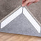 Rug Tape,16 Pcs Dual Sided Washable Removable Rug Stopper for Area Rug, Non Slip Adhesive Prevent Curl for Hardwood Floors and Carpet Corners...