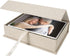 4x6 Linen Photo Storage Box - Ideal for Preserving and Organizing Your Precious Photos, Certificates, Scrapbooking Supplies, Keepsakes, and Jewelr...