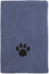 Bone Dry Pet Grooming Towel Collection Absorbent Microfiber X-Large, 41x23.5", Embroidered Stonewash Blue...