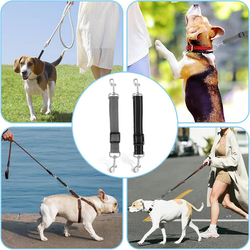2 Pcs Dog Collar Clips, Reflective Nylon Prong Collar, Safety Backup Collar, Adjustable Pet Dog Collar Harness Connector, Double Ended Backup Clas...