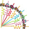 24 Monster Truck Party Favors Reusable Trucks Big Cars Plastic Straws for Monster Trucks Birthday Party Supplies with 2 Cleaning Brushes...