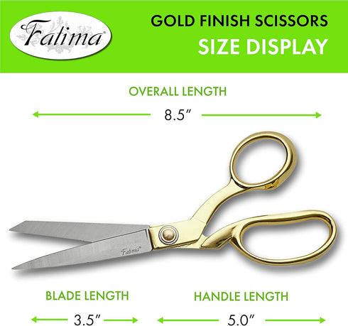 Szco Supplies Professional Heavy-Duty Fabric Scissors for Tailoring with Gold Finished Handle...