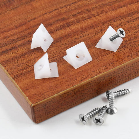 50 Pcs Repair Mending Wedges Fixing Sagging Drawer, Plastic Angle Code Drawer Fastener with Screws...