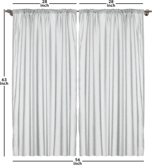 Lunarable Snow Leopard Curtains, Continuous Pattern of Greyscale Natural Camouflage Wild Cat Skin, Window Treatments 2 Panel Set for Living Room B...